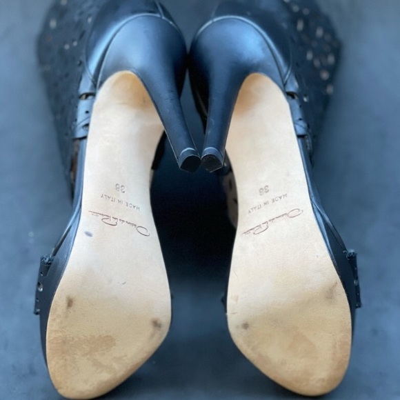 NWOT Oscar De La Renta x Sergio Rossi SEC Laser Cut Stiletto Bootie … - Picture 9 of 9